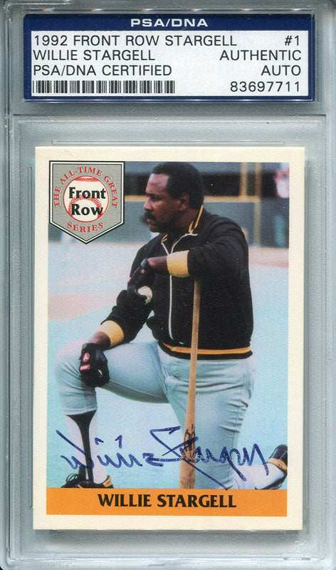 Willie Stargell Autographed 1992 Front Row Card (PSA)