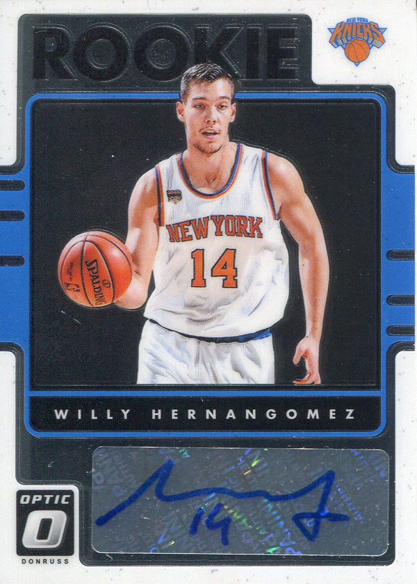 Willy Hernangomez Autographed 2016-17 Panini Optic Rookie Card