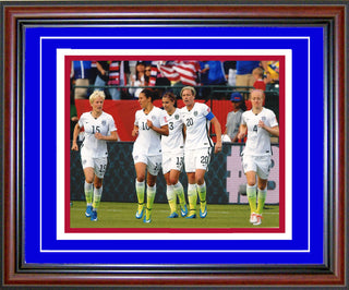 2015 Team USA Womens Soccer Unsigned Framed Celebrating 8x10 Photo