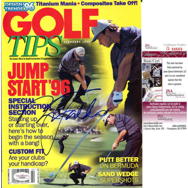 Nick Faldo Autographed Golf Tips Magazine