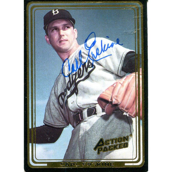 Carl Erskine Autographed 1992 Action Packed Card