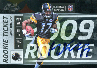 Mike Wallace Autographed 2009 Playoff Contenders Rookie Card
