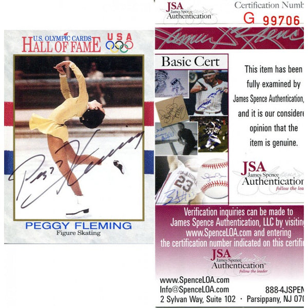 Peggy Fleming Autographed 1991 Olympic Card