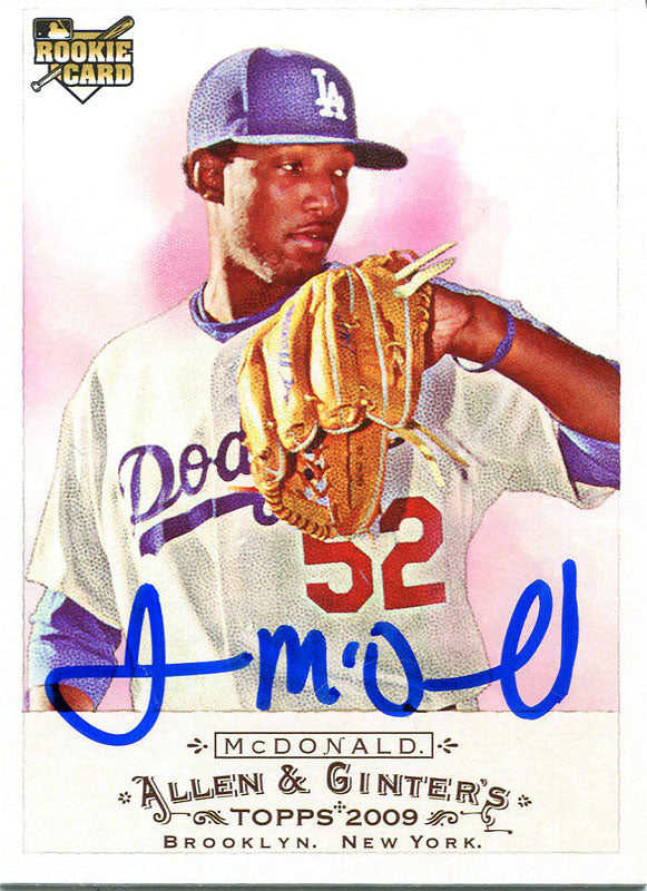 James McDonald Autographed 2009 Topps Allen & Ginter's Card