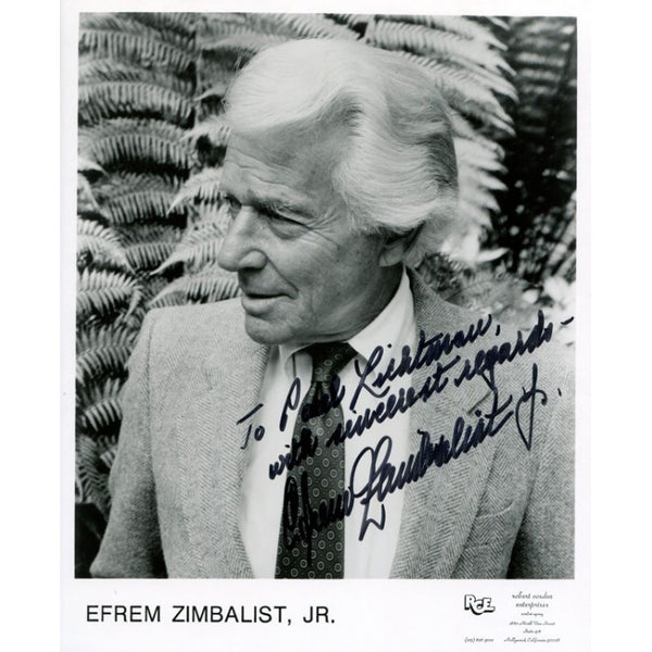 Efrem Zimbalist Jr. Autographed 8x10 Photo