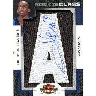 Rodrigue Beaubois Autographed 2009 Panini Threads Jersey Card