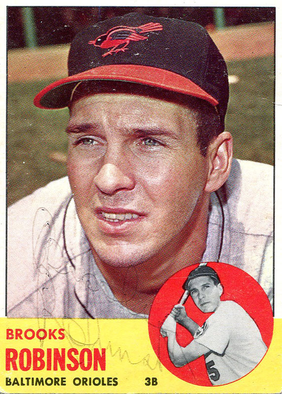 Brooks Robinson Autographed 1963 Topps Card