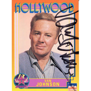 Van Johnson Autographed Hollywood Card