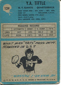 YA Tittle 1964 Philadelphia Card #124