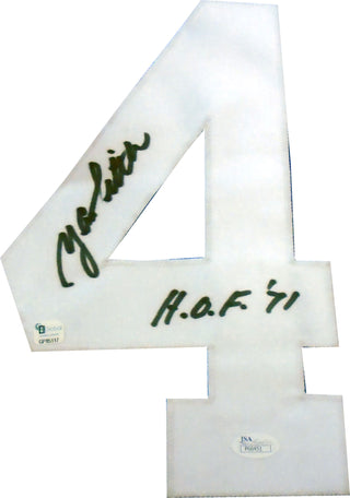 YA Tittle "HOF 71" Autographed New York Giants Jersey (JSA) Number