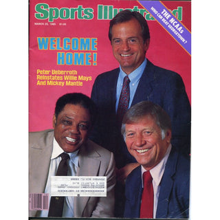 Peter Ueberroth Willie Mays and Mickey Mantle 1985 Sports Illustrated