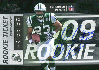 Shonn Greene Autographed 2009 Playoff Contenders Rookie Card
