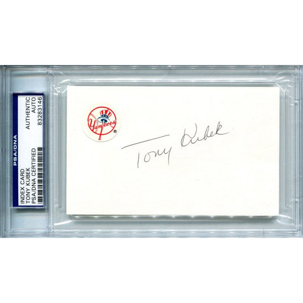 Tony Kubek Autographed 3x5 Card