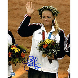 Jennie Finch Autographed / Signed Olympic Ceremony 8x10 Photo