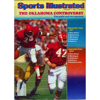 The Oklahoma Controversy Unsigned November 1974 Sports Illustrated Magazine