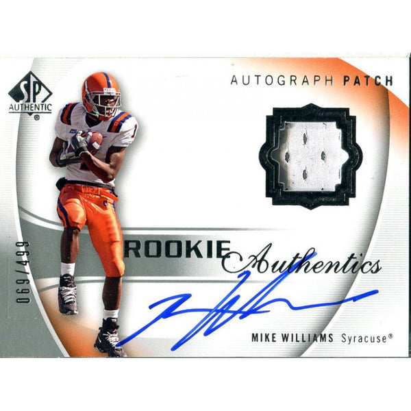 Mike Williams Autographed 2010 Upper Deck Rookie Jersey Card
