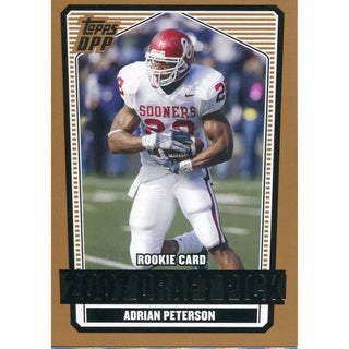 Adrian Peterson Unsigned 2007 Topps Dpp Rookie Card